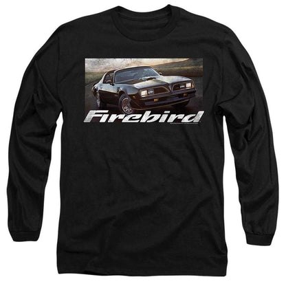 Black - Front - Pontiac Unisex Adult Firebird 76 Long-Sleeved T-Shirt