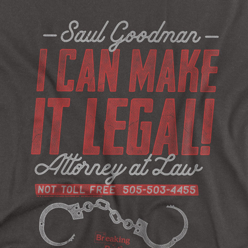 Dark Heather - Back - Breaking Bad Mens Saul Goodman T-Shirt