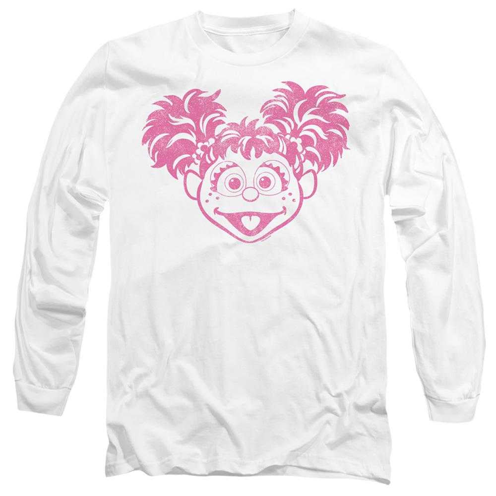 White - Front - Sesame Street Unisex Adult Abby Cadabby Mono Long-Sleeved T-Shirt