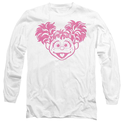 White - Front - Sesame Street Unisex Adult Abby Cadabby Mono Long-Sleeved T-Shirt
