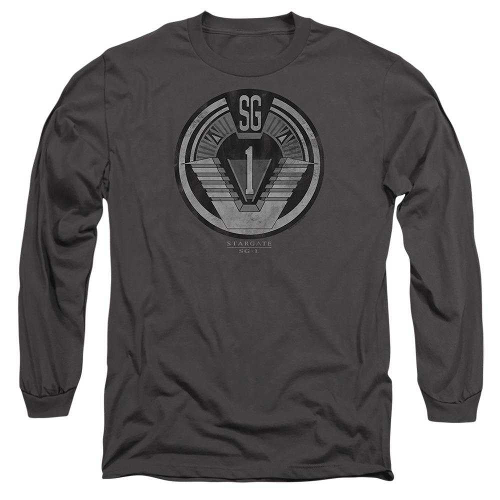 Charcoal - Front - Stargate SG-1 Unisex Adult Team Long-Sleeved T-Shirt