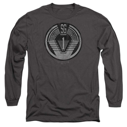 Charcoal - Front - Stargate SG-1 Unisex Adult Team Long-Sleeved T-Shirt