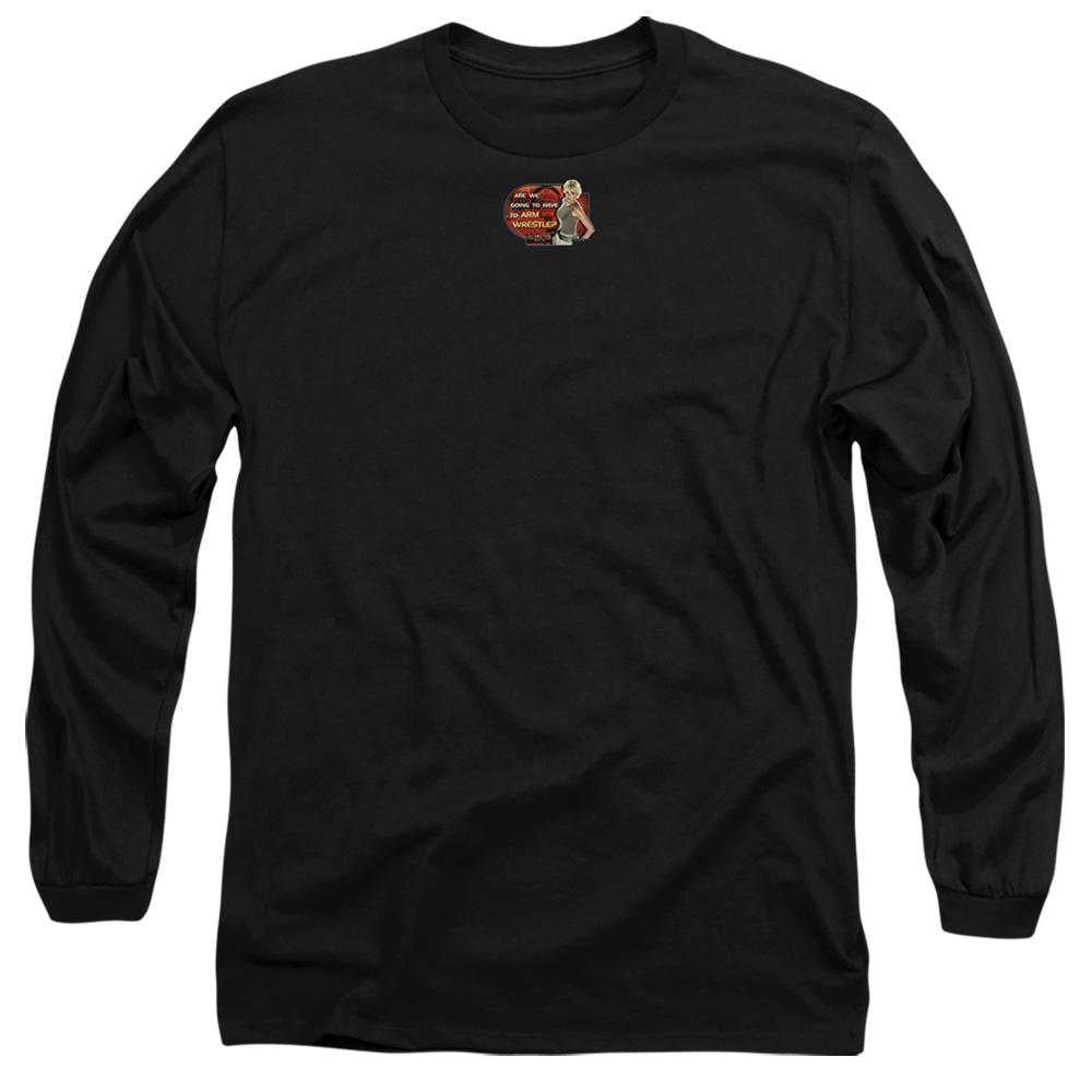 Black - Front - Stargate SG-1 Unisex Adult Arm Wrestle Long-Sleeved T-Shirt