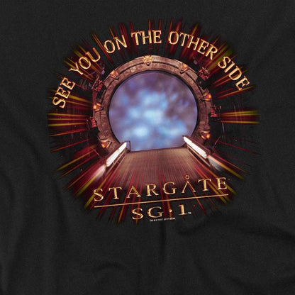 Black - Side - Stargate SG-1 Unisex Adult Other Side Long-Sleeved T-Shirt