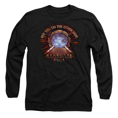 Black - Front - Stargate SG-1 Unisex Adult Other Side Long-Sleeved T-Shirt