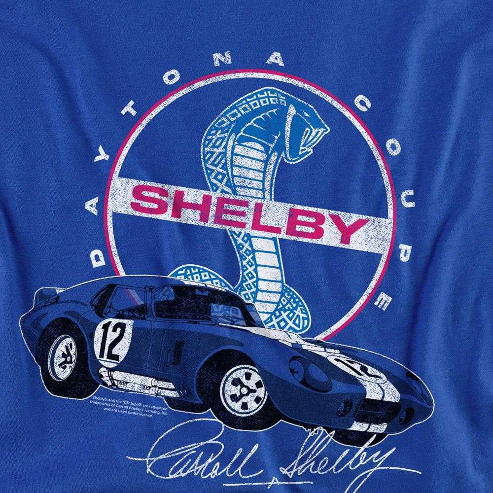 Royal Blue - Side - Carroll Shelby Unisex Adult Daytona Coupe Circle Logo Long-Sleeved T-Shirt