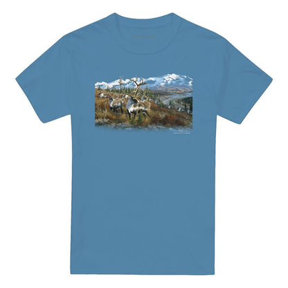 Carolina Blue - Front - Wildlife Unisex Adult Caribou T-Shirt