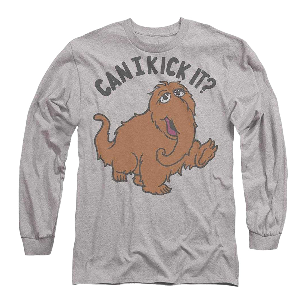 Athletic Heather - Front - Sesame Street Unisex Adult Can I Kick It? Heather Long-Sleeved T-Shirt