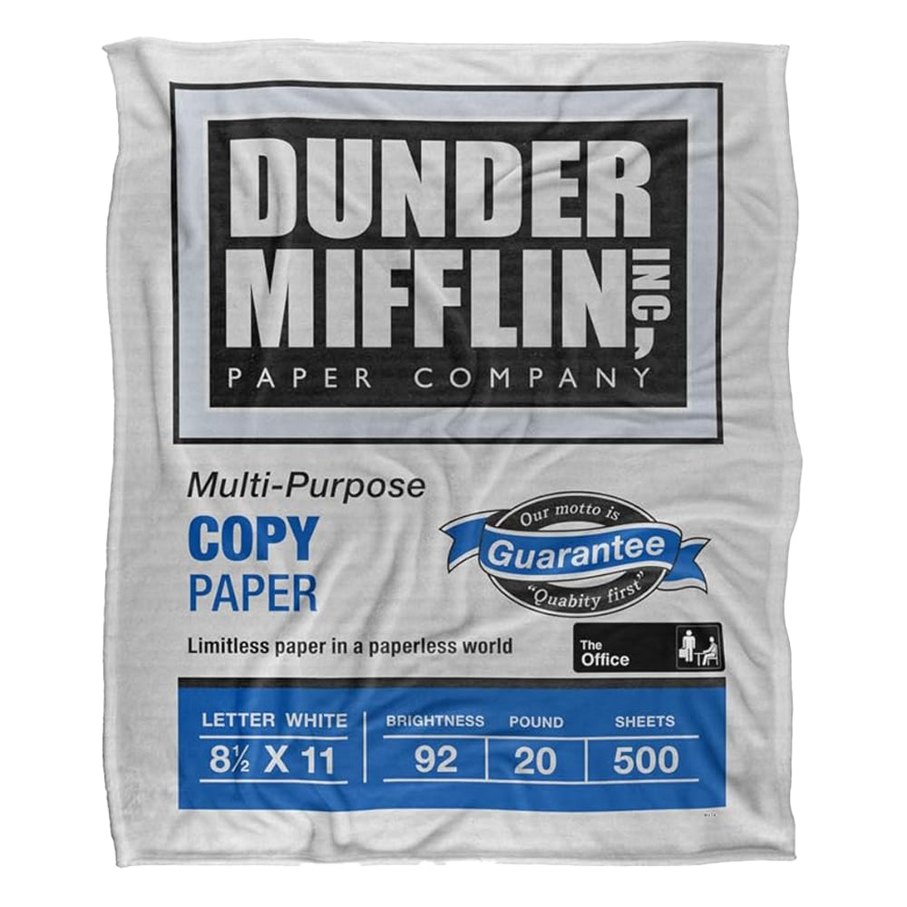 White-Multicoloured - Front - The Office Dunder Mifflin Copy Paper Silky Soft Touch Blanket