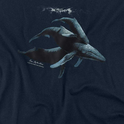 Navy - Side - Wildlife Unisex Adult Power&Grace Long-Sleeved T-Shirt