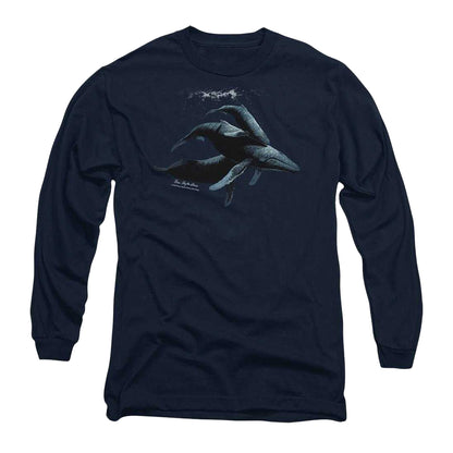 Navy - Front - Wildlife Unisex Adult Power&Grace Long-Sleeved T-Shirt