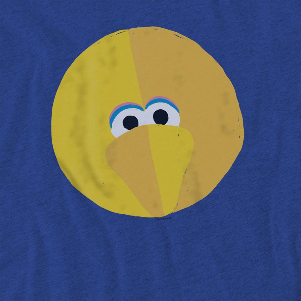 Royal Blue - Side - Sesame Street Unisex Adult Beak Big Bird Heather T-Shirt