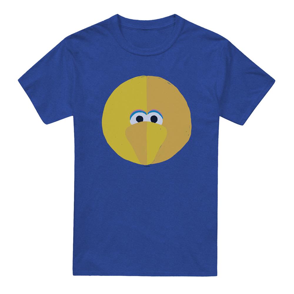 Royal Blue - Front - Sesame Street Unisex Adult Beak Big Bird Heather T-Shirt