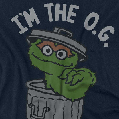 Navy - Side - Sesame Street Unisex Adult I´m The O.G Long-Sleeved T-Shirt