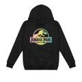 Black - Front - Jurassic Park Womens-Ladies Gradient Logo Hoodie