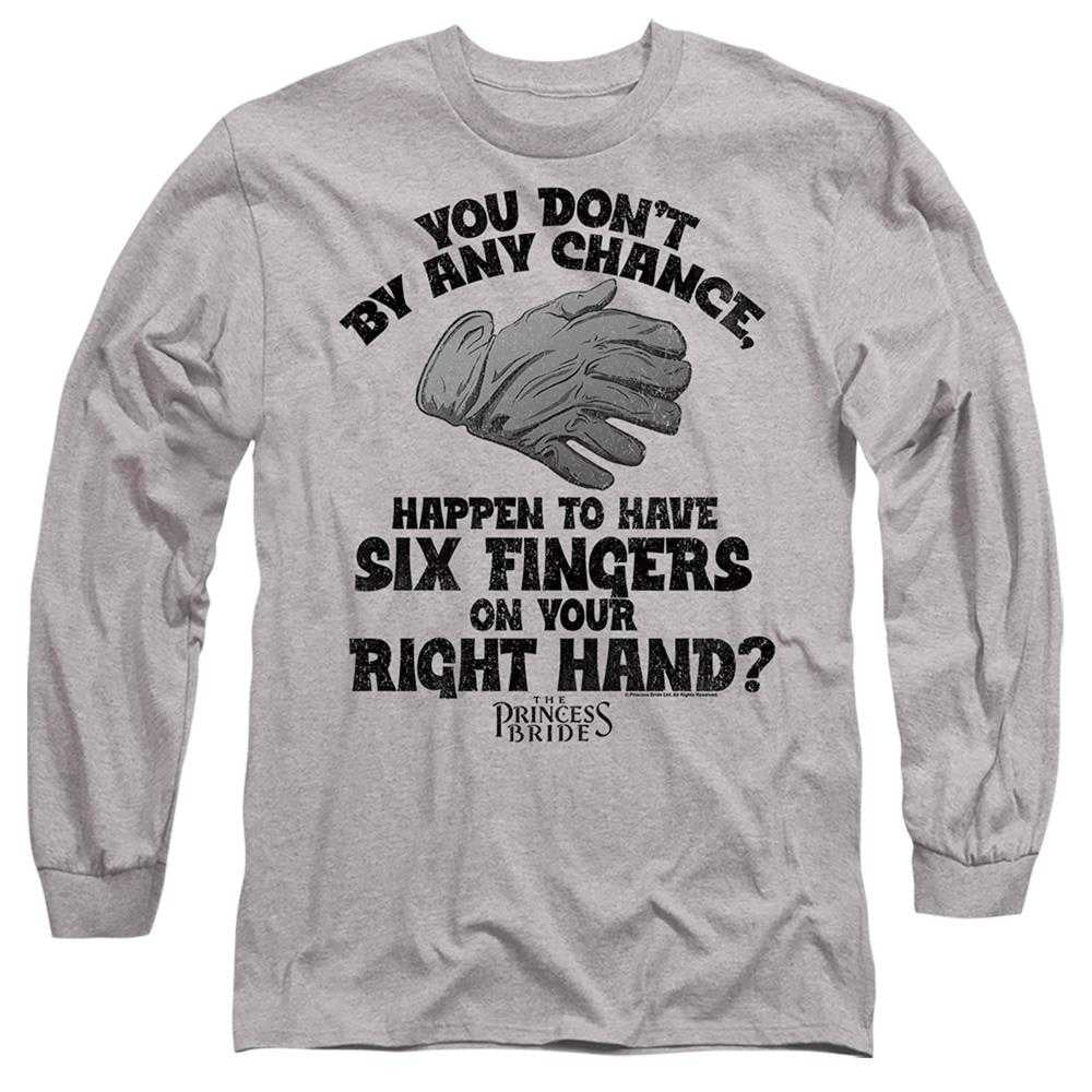 Athletic - Front - The Princess Bride Unisex Adult By Chance Six Fingered Glove Long-Sleeved T-Shirt