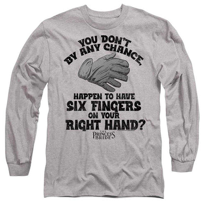 Athletic - Front - The Princess Bride Unisex Adult By Chance Six Fingered Glove Long-Sleeved T-Shirt