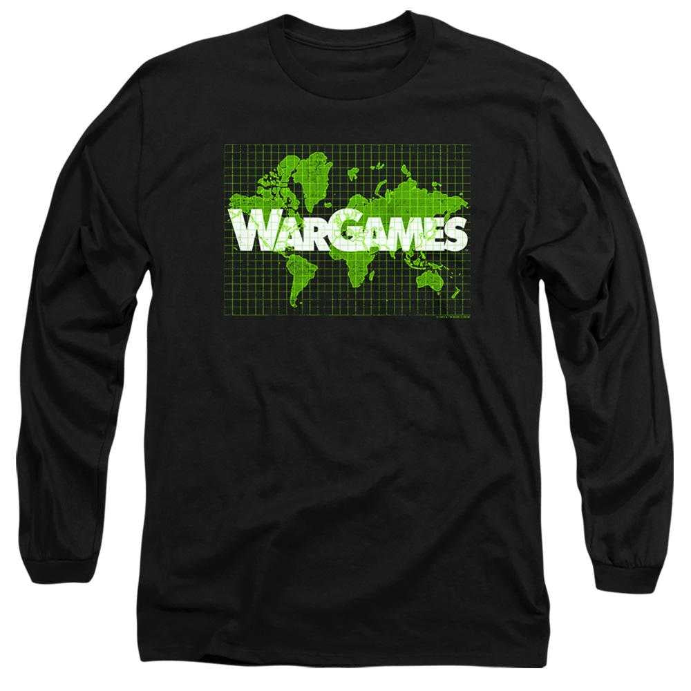 Black - Front - WarGames Unisex Adult Game Board Long-Sleeved T-Shirt
