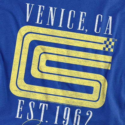 Royal Blue - Side - Carroll Shelby Unisex Adult CS Venice Logo Long-Sleeved T-Shirt