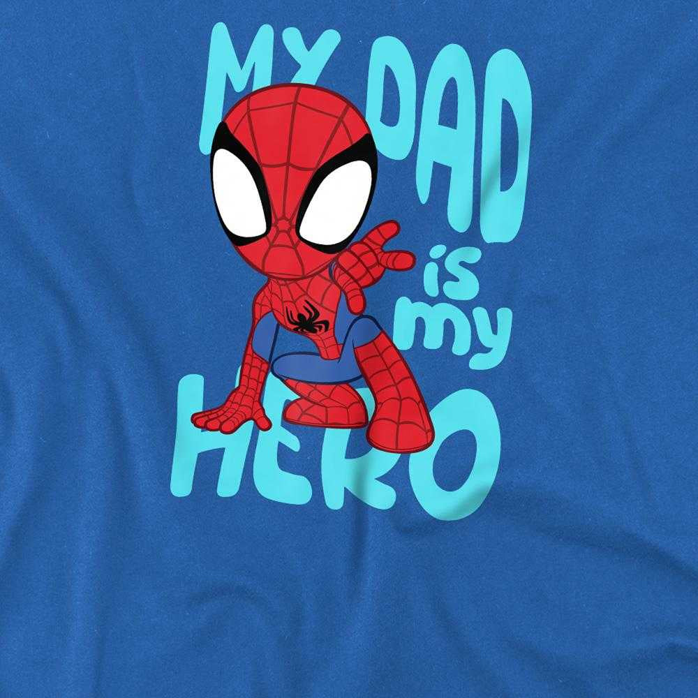 Royal Blue - Side - Spidey And His Amazing Friends Childrens-Kids Spidey Dad T-Shirt