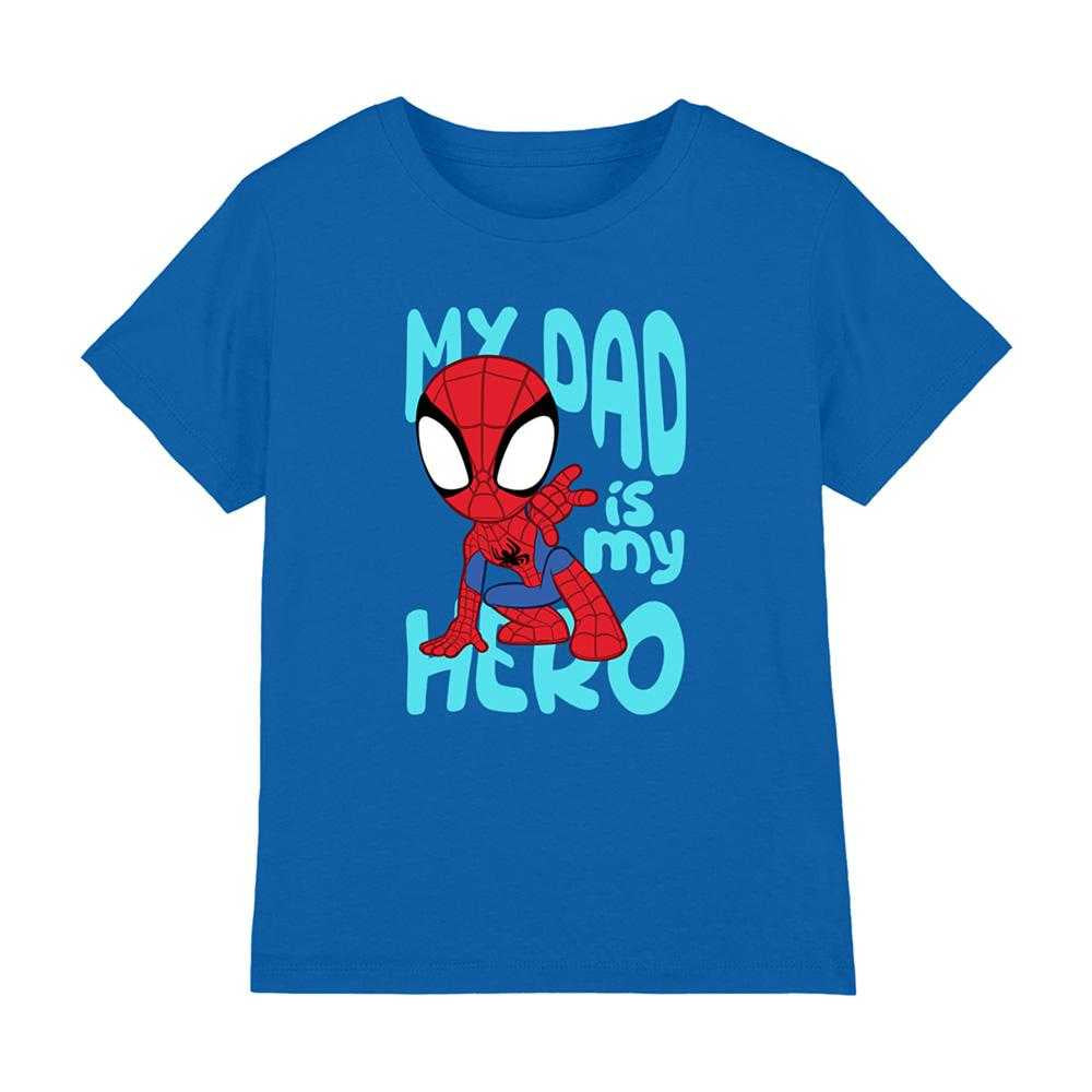 Royal Blue - Front - Spidey And His Amazing Friends Childrens-Kids Spidey Dad T-Shirt