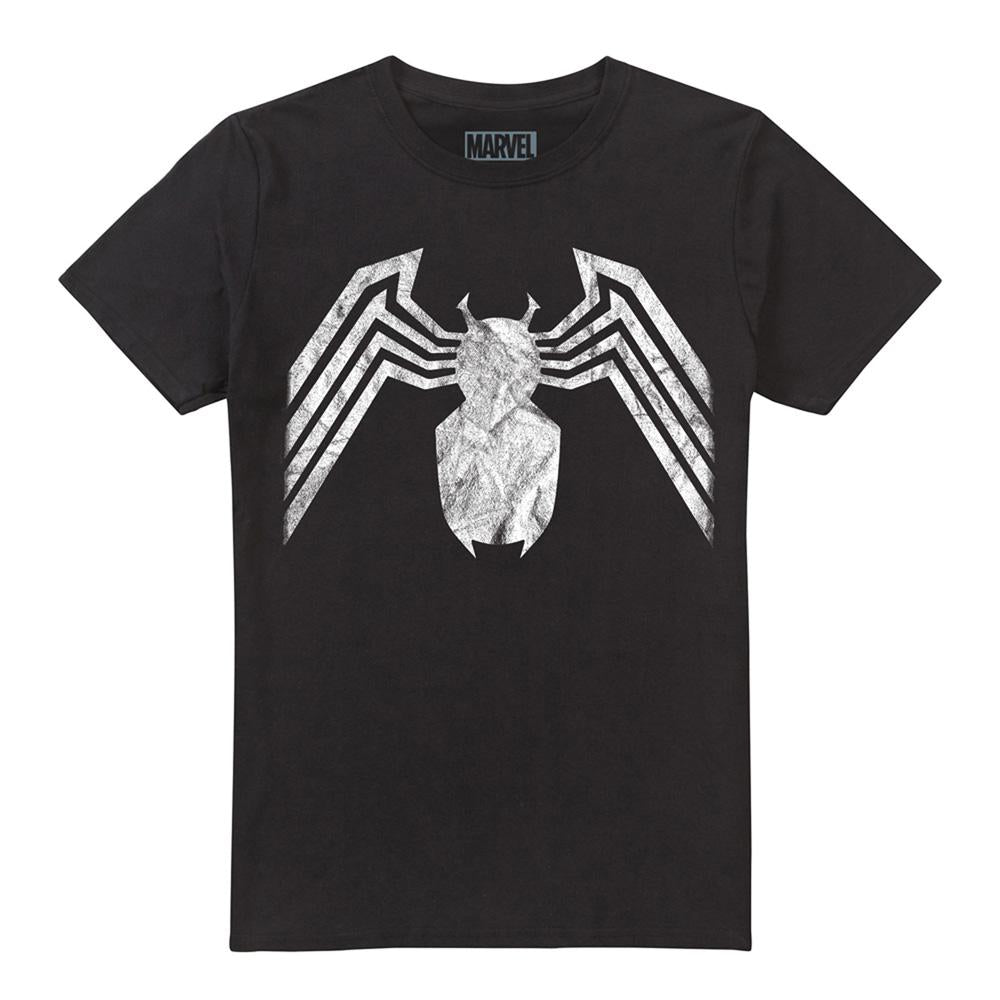 Black - Front - Venom Unisex Adult Emblem T-Shirt