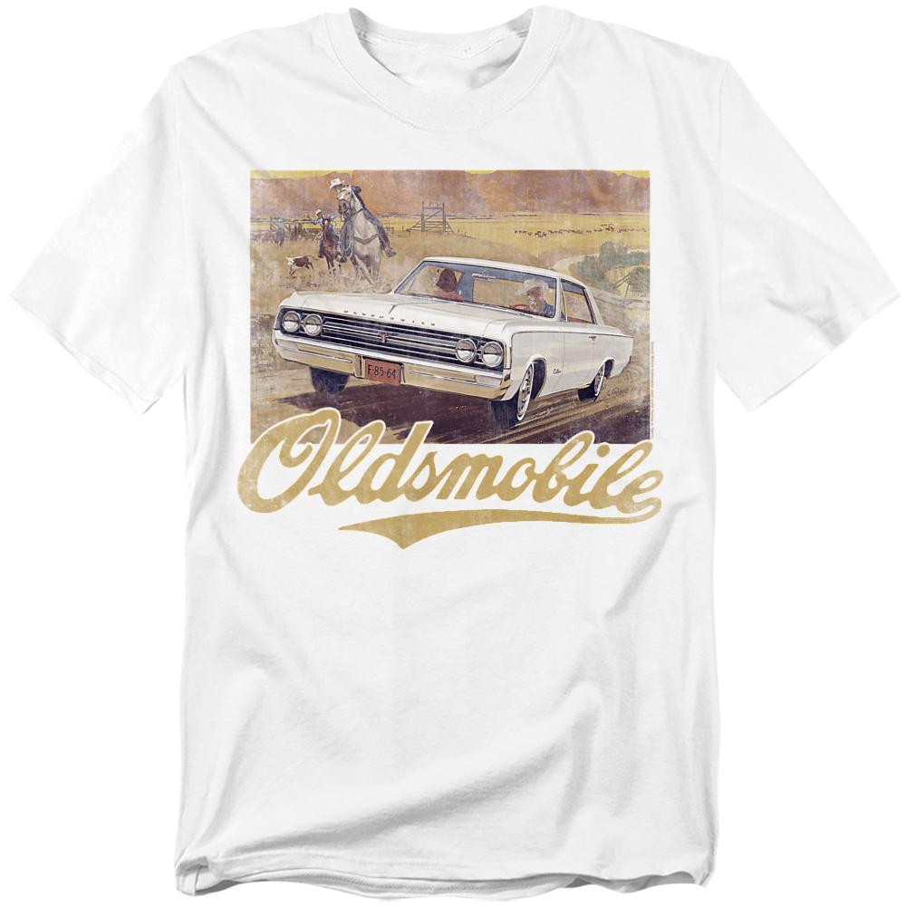 White - Front - Oldsmobile Unisex Adult Western T-Shirt