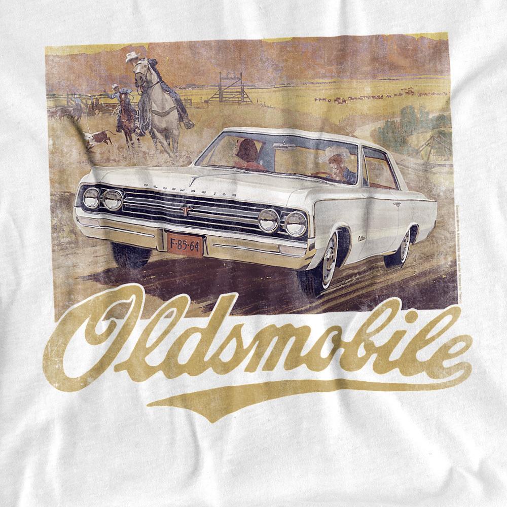 White - Back - Oldsmobile Unisex Adult Western T-Shirt