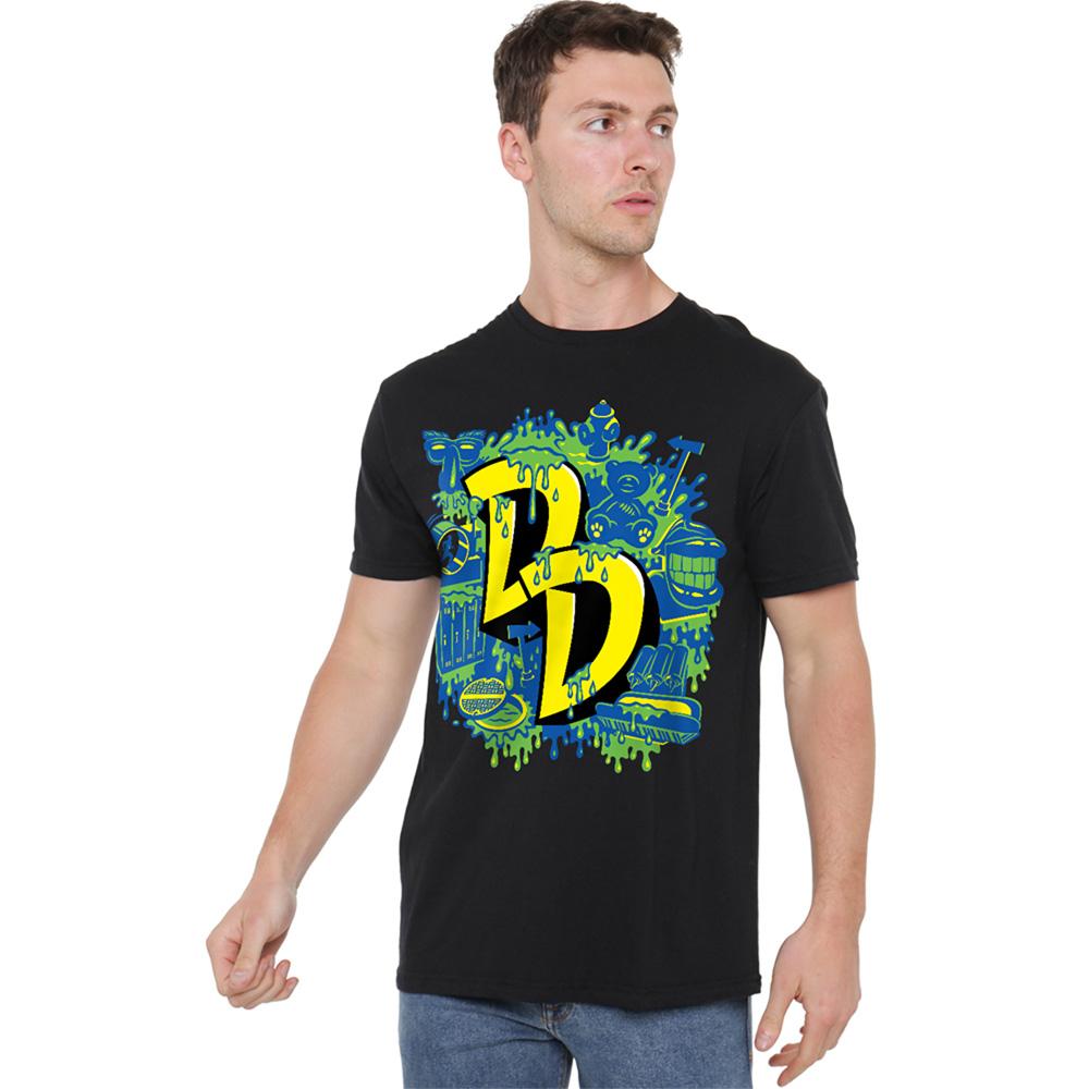 Black - Back - Double Dare Unisex Adult Graffiti T-Shirt