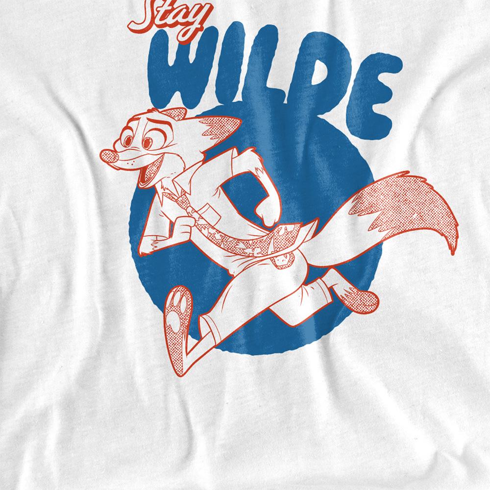 White - Back - Zootopia 2 Childrens-Kids Stay Wild Nick Wilde T-Shirt