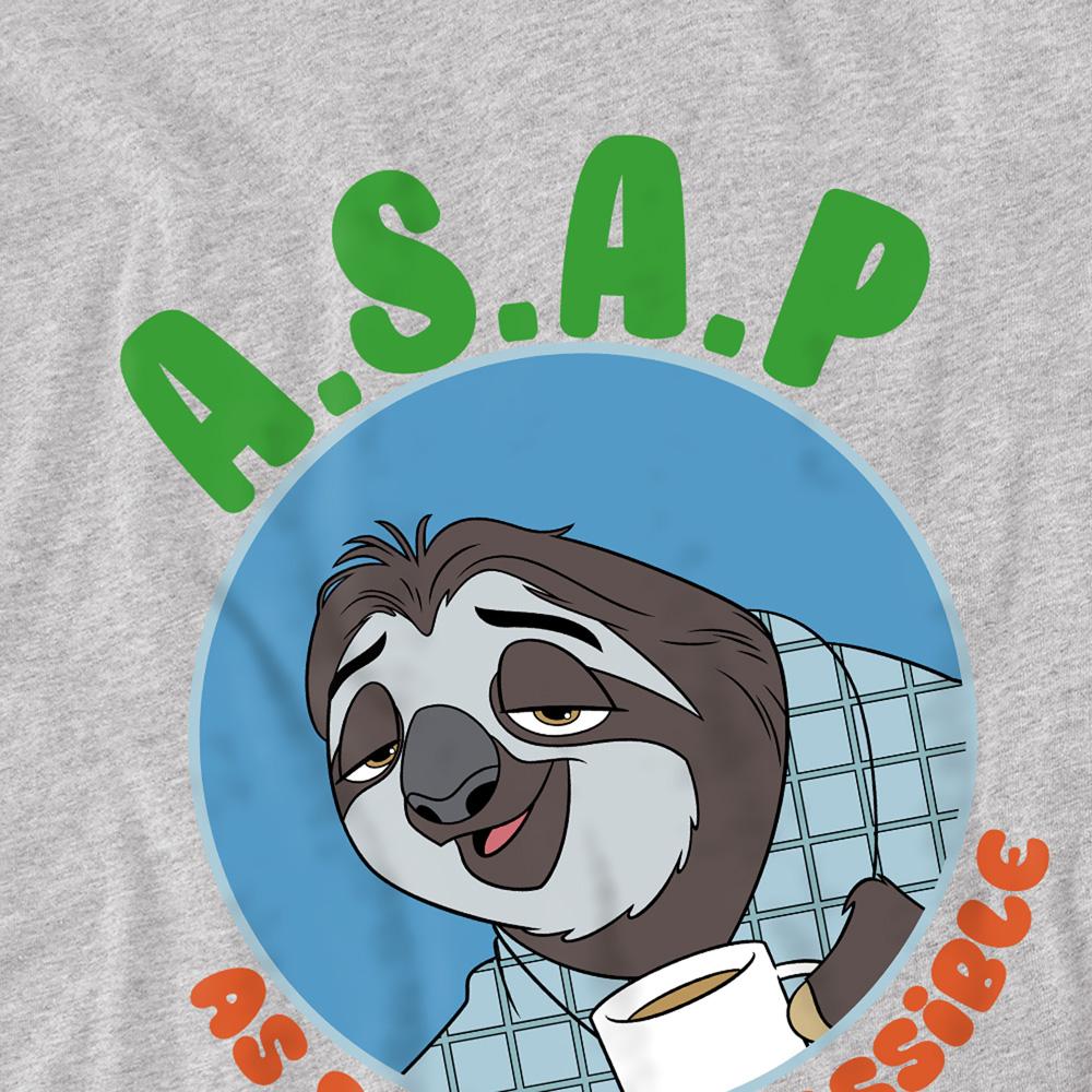 Athletic Heather - Back - Zootopia 2 Childrens-Kids Flash Sloth Slow T-Shirt
