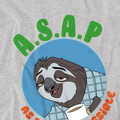 Athletic Heather - Back - Zootopia 2 Childrens-Kids Flash Sloth Slow T-Shirt