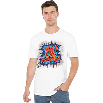White - Back - Yo! MTV Raps Unisex Adult Brick Wall T-Shirt