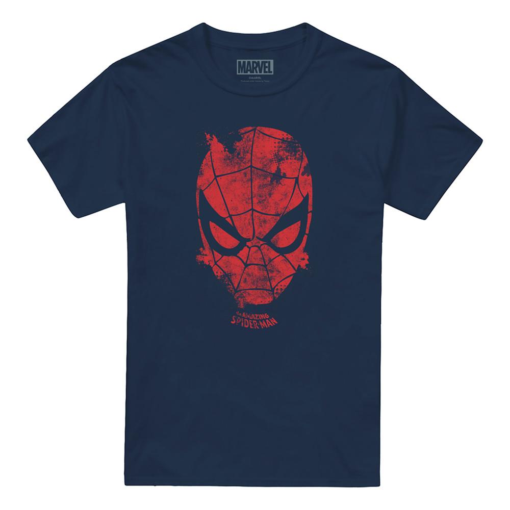 Navy - Front - Marvel Unisex Adult Webhead T-Shirt