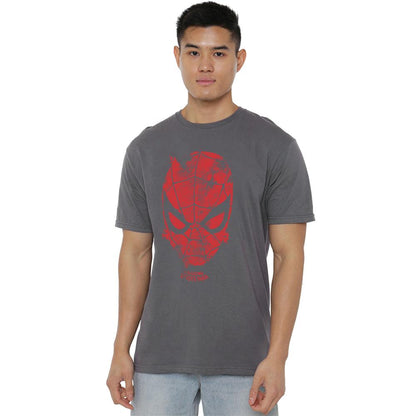 Charcoal - Back - Marvel Unisex Adult Webhead T-Shirt