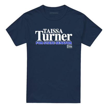 Navy - Front - Yellowjackets Unisex Adult Taissa Turner Senator T-Shirt