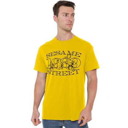 Yellow - Back - Sesame Street Unisex Adult Friend Stroll T-Shirt