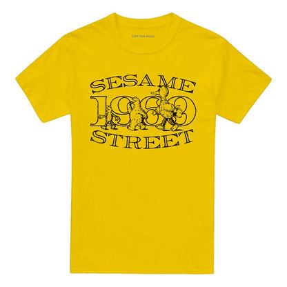 Yellow - Front - Sesame Street Unisex Adult Friend Stroll T-Shirt