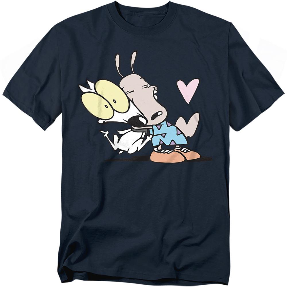 Navy - Front - Rocko´s Modern Life Unisex Adult Hug T-Shirt