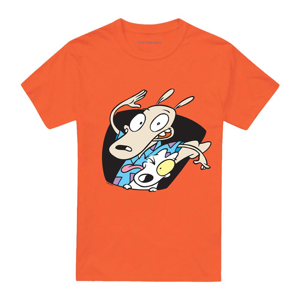 Orange - Front - Rocko´s Modern Life Unisex Adult Spunky Wink T-Shirt