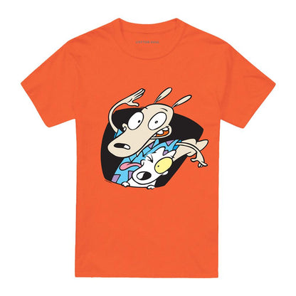 Orange - Front - Rocko´s Modern Life Unisex Adult Spunky Wink T-Shirt