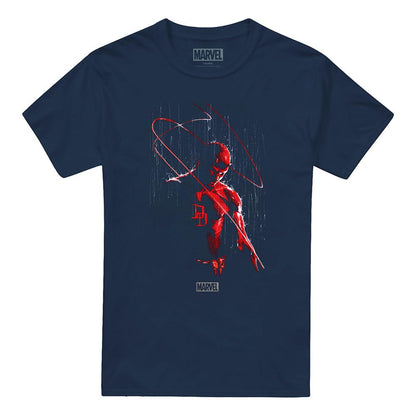 Navy - Front - Daredevil Unisex Adult Rain T-Shirt