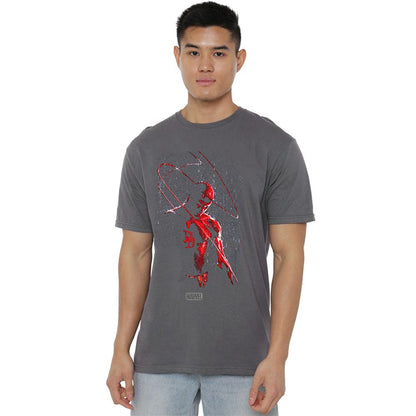 Charcoal - Back - Daredevil Unisex Adult Rain T-Shirt