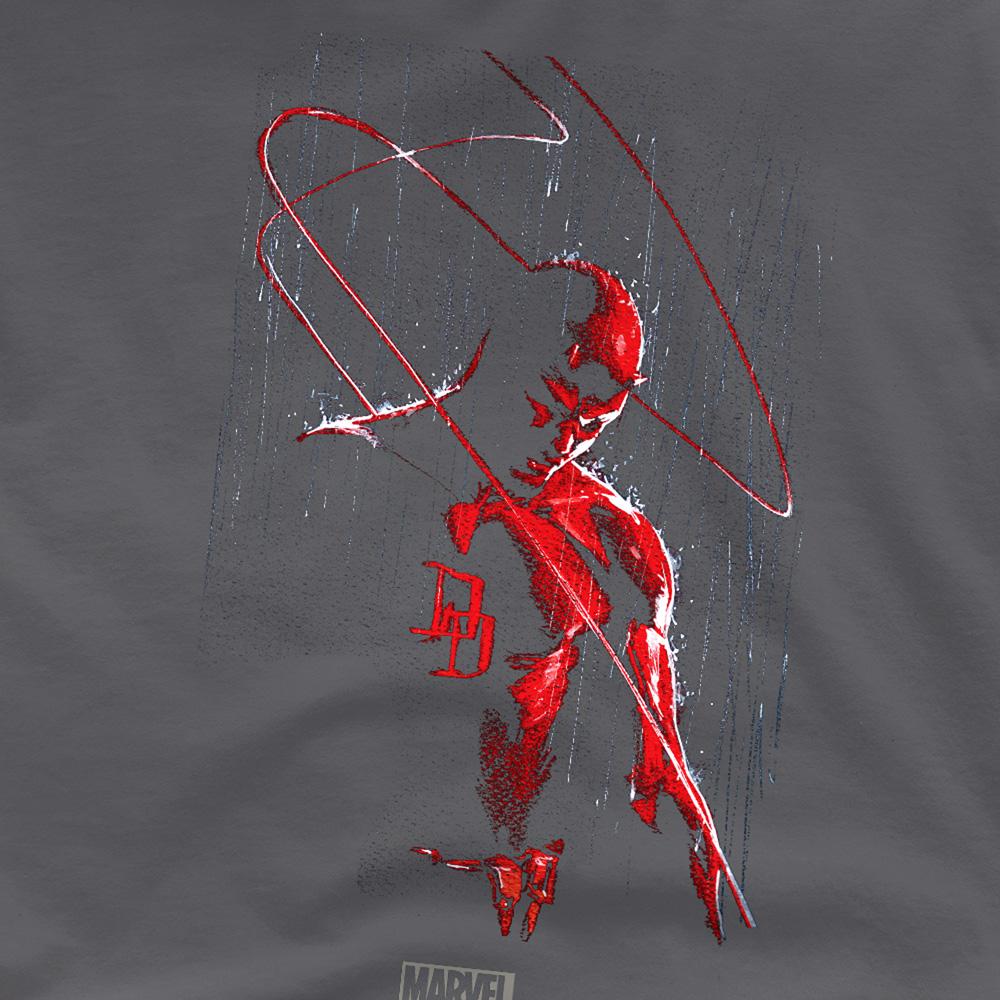 Charcoal - Side - Daredevil Unisex Adult Rain T-Shirt
