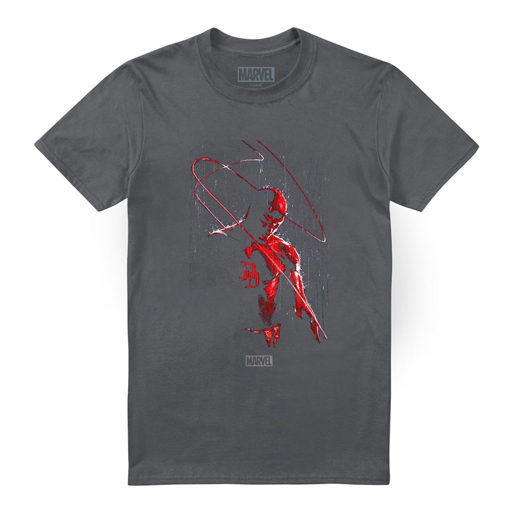 Charcoal - Front - Daredevil Unisex Adult Rain T-Shirt