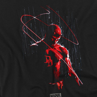 Black - Side - Daredevil Unisex Adult Rain T-Shirt