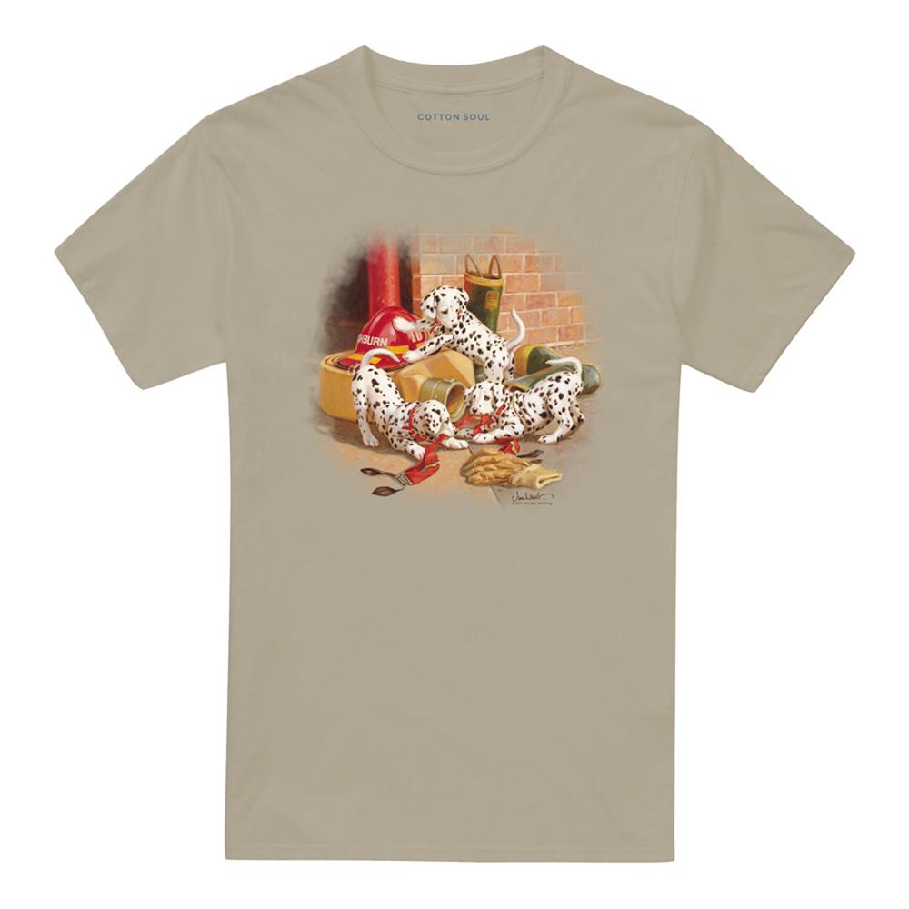 Sand - Front - Wildlife Unisex Adult Wheres The Fire? T-Shirt