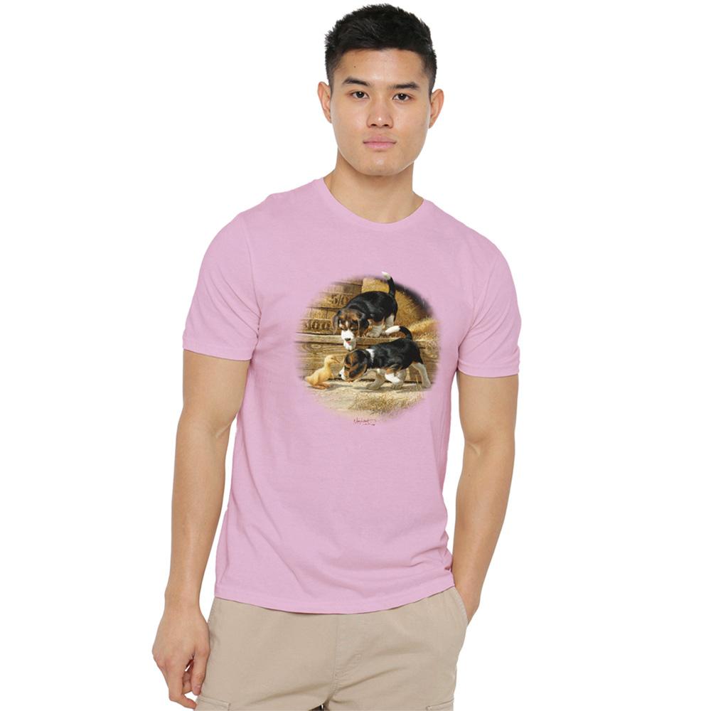 Pink - Back - Wildlife Unisex Adult Getting Acquainted T-Shirt