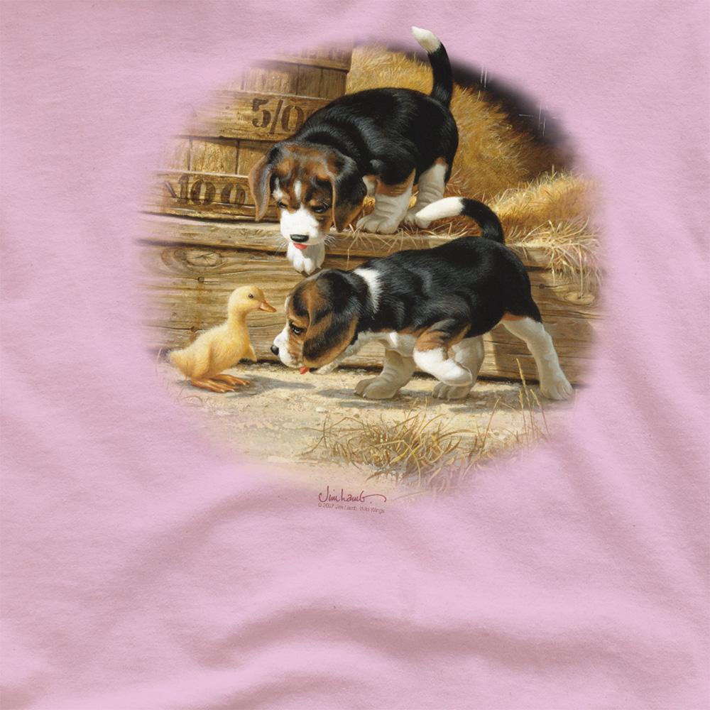 Pink - Side - Wildlife Unisex Adult Getting Acquainted T-Shirt