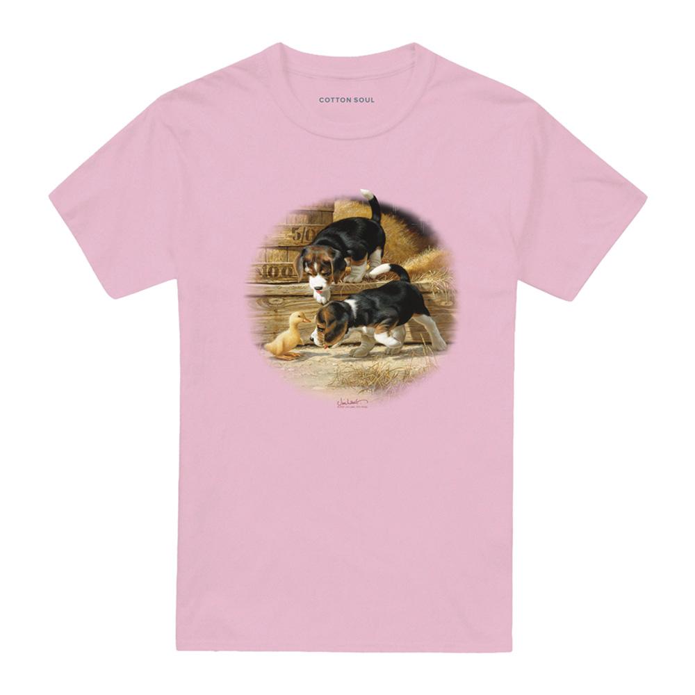 Pink - Front - Wildlife Unisex Adult Getting Acquainted T-Shirt
